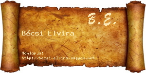 Bécsi Elvira névjegykártya